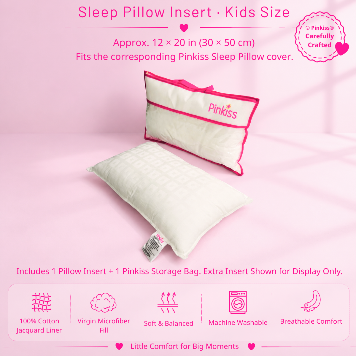 Sleep Pillow Insert – Kids & Small Sizes