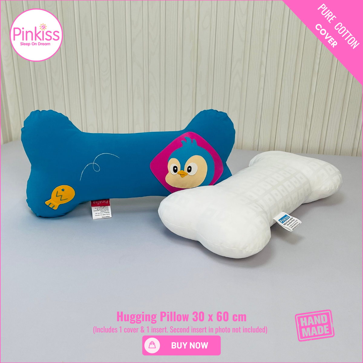 Bone-Shaped Hugging Pillowcase M – 30 x 60 cm