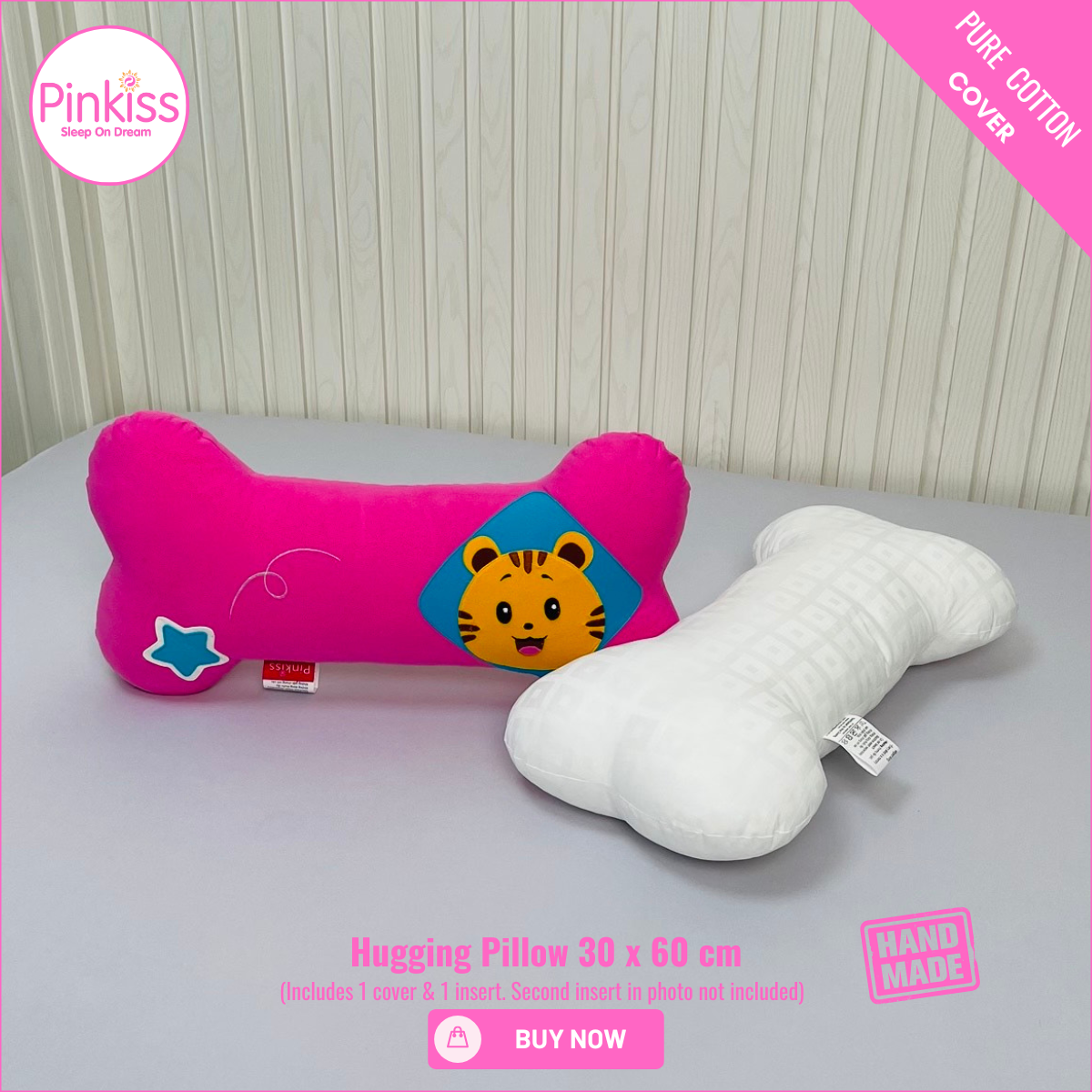 Bone-Shaped Hugging Pillow M – 30 x 60 cm