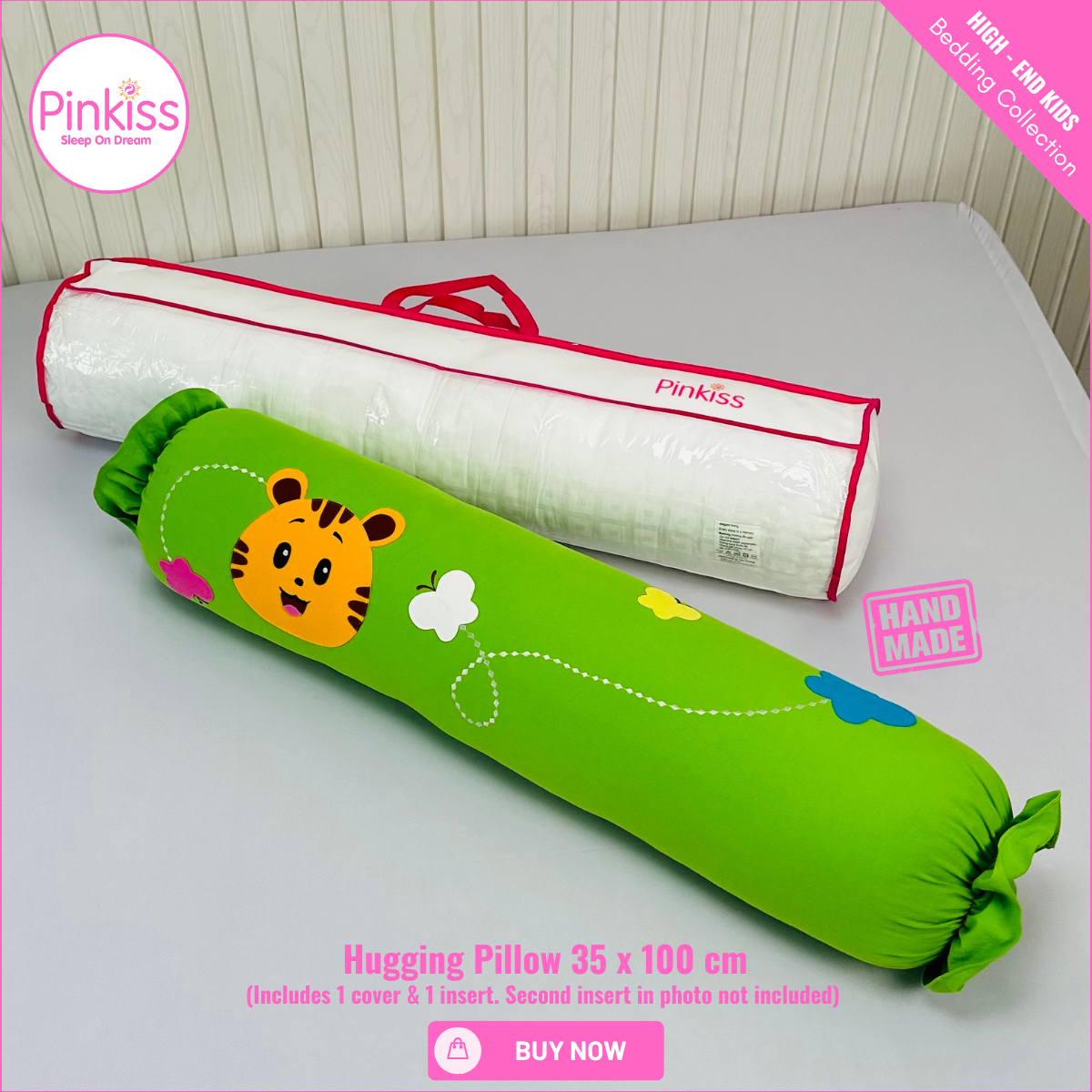 Ruffled Hugging Pillow – 35 x 100 cm