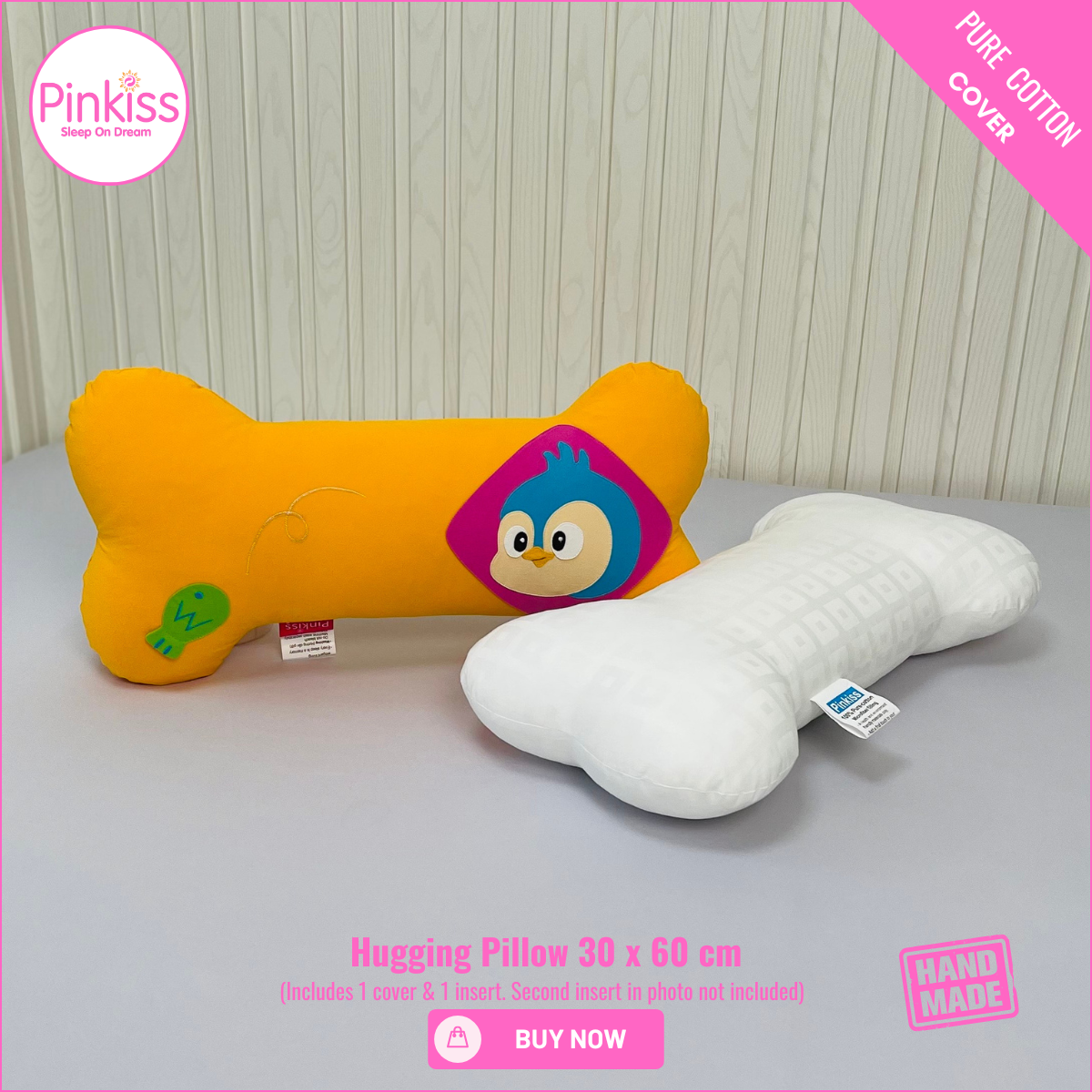 Bone-Shaped Hugging Pillow M – 30 x 60 cm
