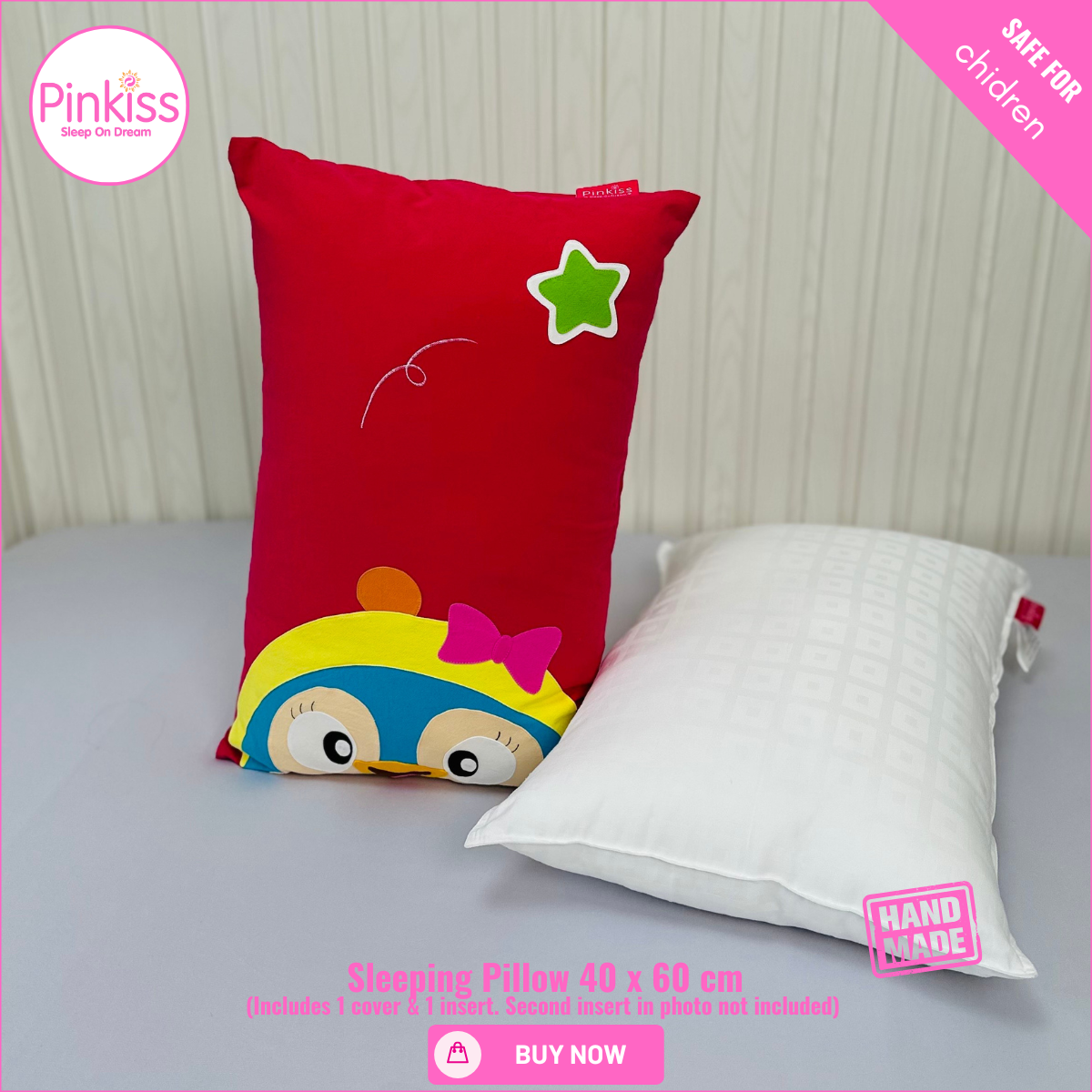 Kids Sleep Pillow – Comfy, Playful & Supportive
