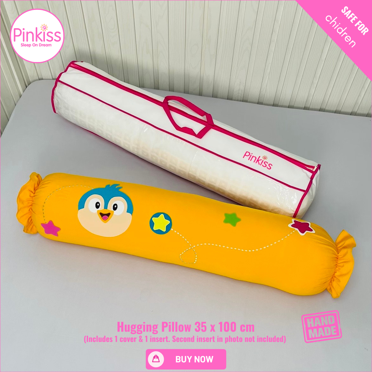 Ruffled Hugging Pillow – 35 x 100 cm