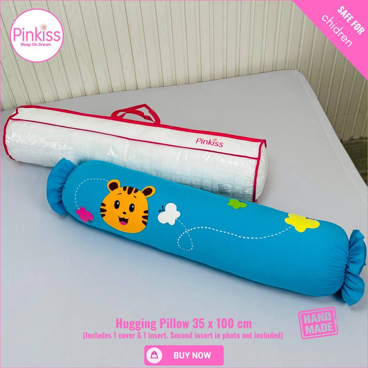Ruffled Hugging Pillow – 35 x 100 cm