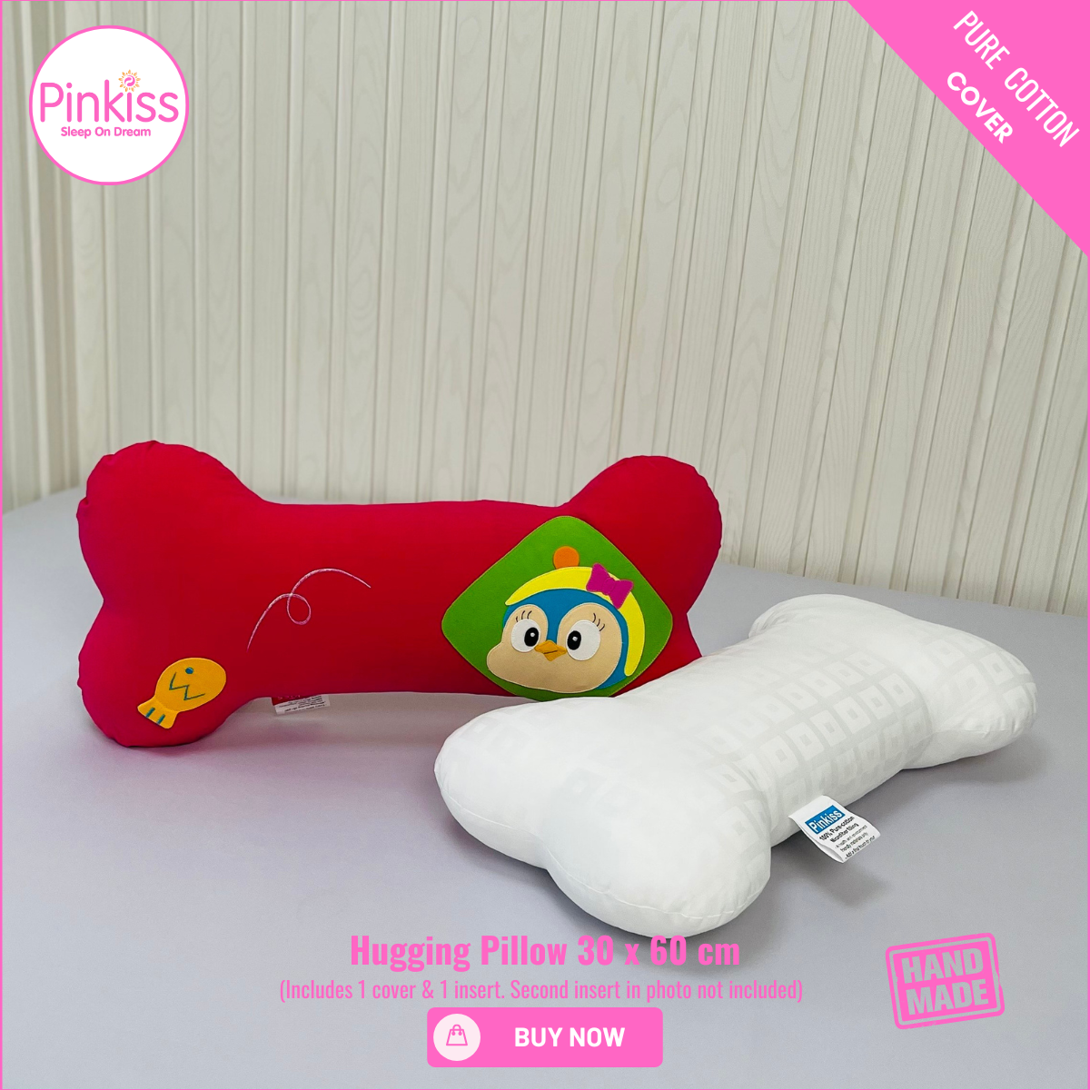 Bone-Shaped Hugging Pillow M – 30 x 60 cm