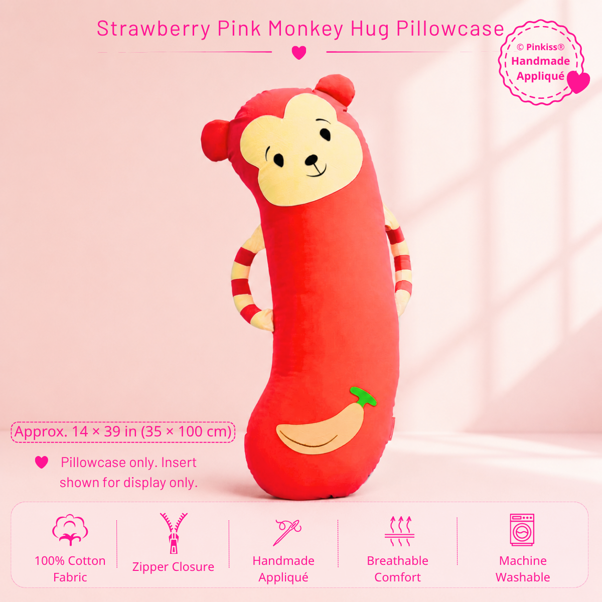 Monkey Hug Pillowcase
