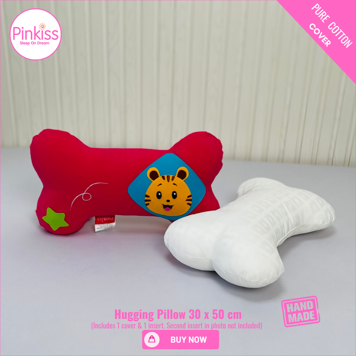 Bone-Shaped Hugging Pillow S – 30 x 50 cm