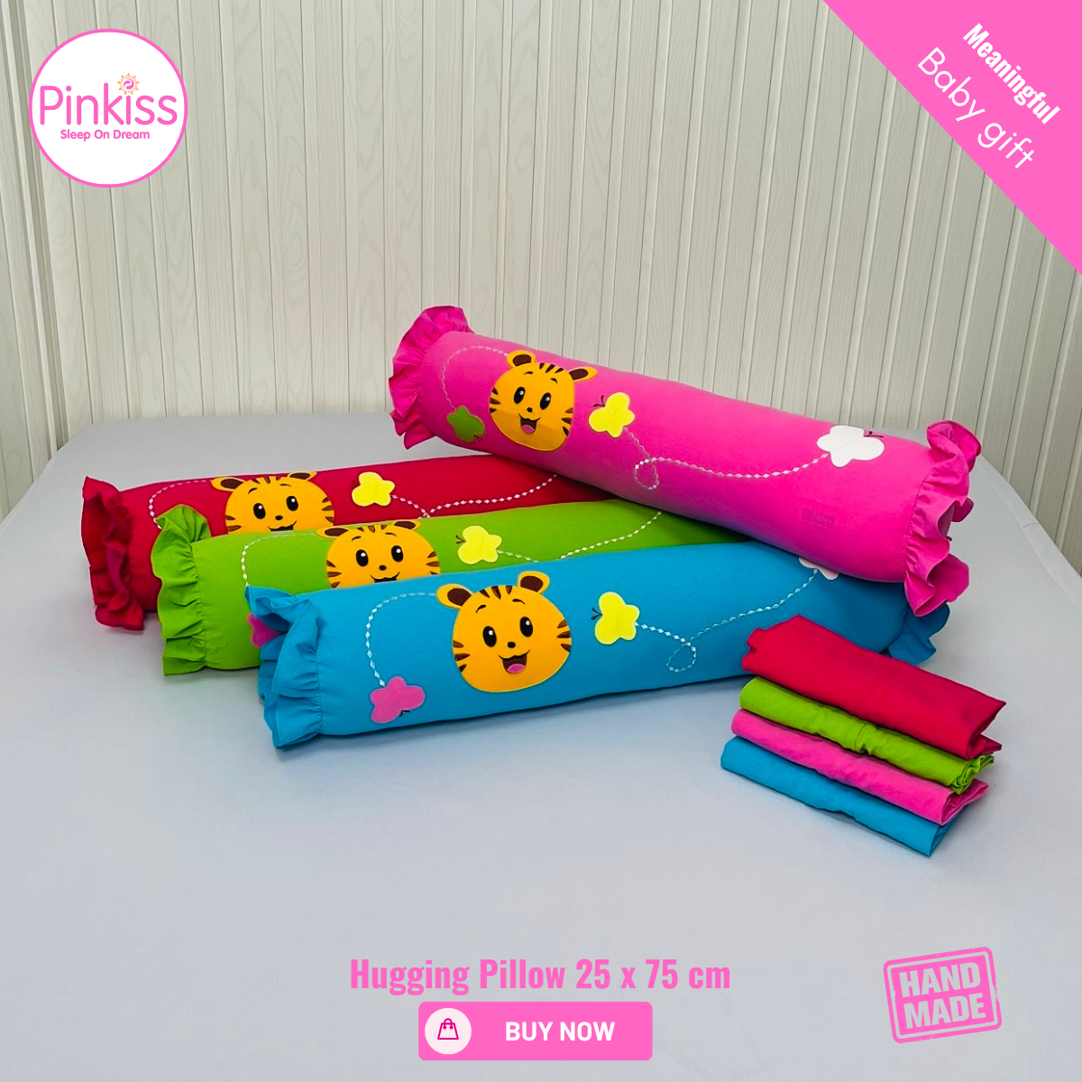 Ruffled Hugging Pillowcase – 25 x 75 cm