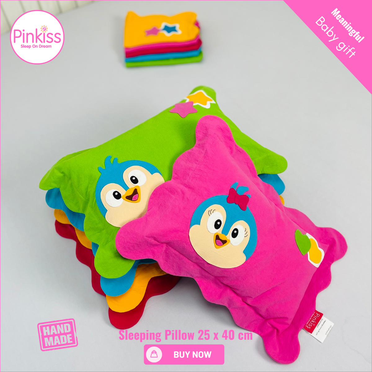 Ruffled Toddler Pillow – Gentle & Playful Comfort