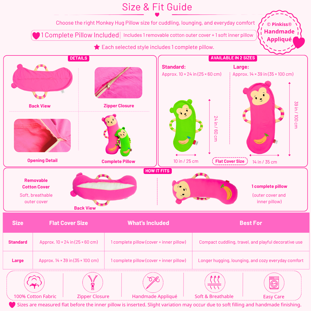 Monkey Hug Pillow