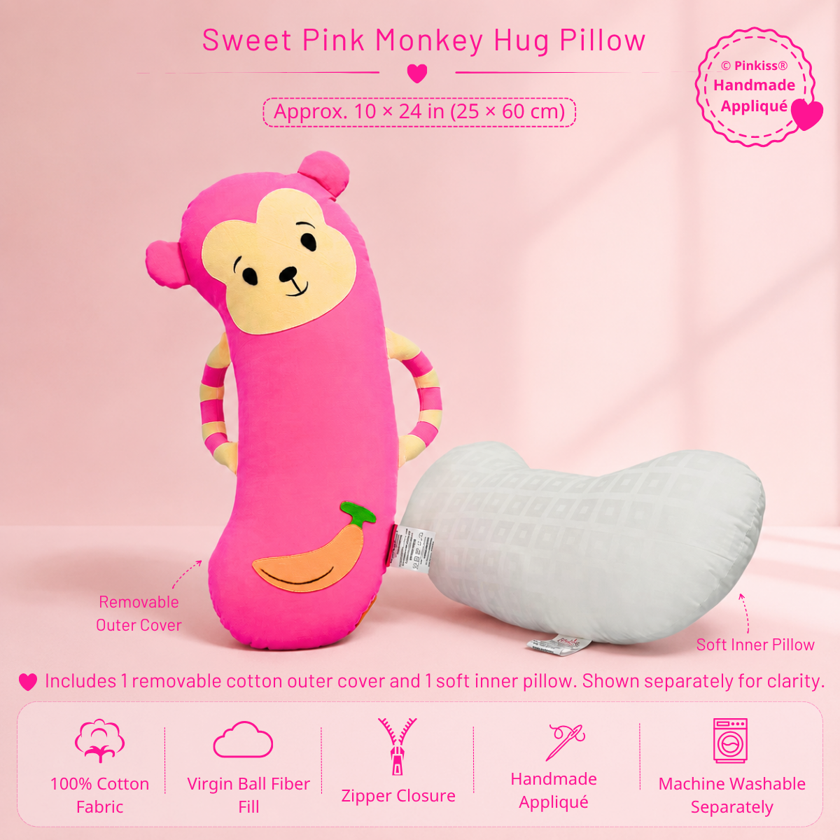 Monkey Hug Pillow