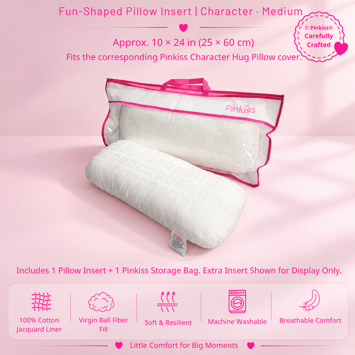 Fun-Shaped Pillow Insert – Small & Kids Sizes