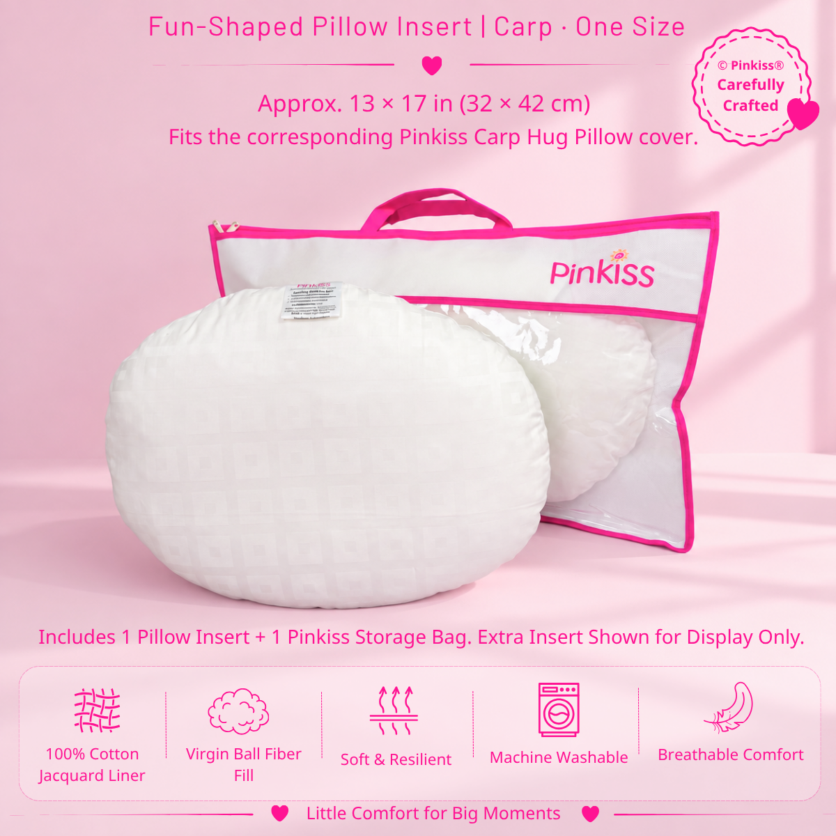 Fun-Shaped Pillow Insert – Small & Kids Sizes
