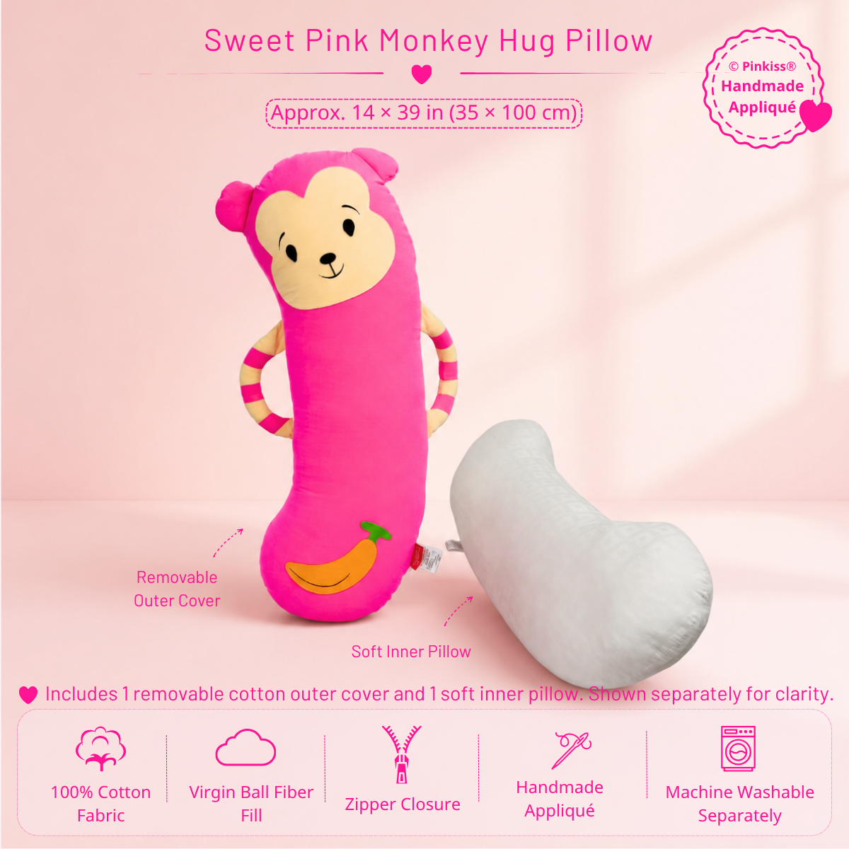 Monkey Hug Pillow