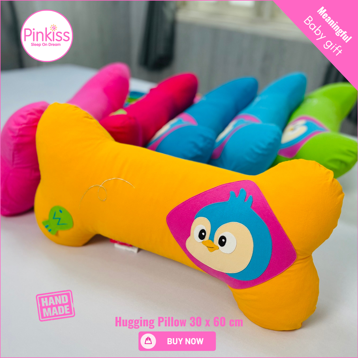 Bone-Shaped Hugging Pillow M – 30 x 60 cm
