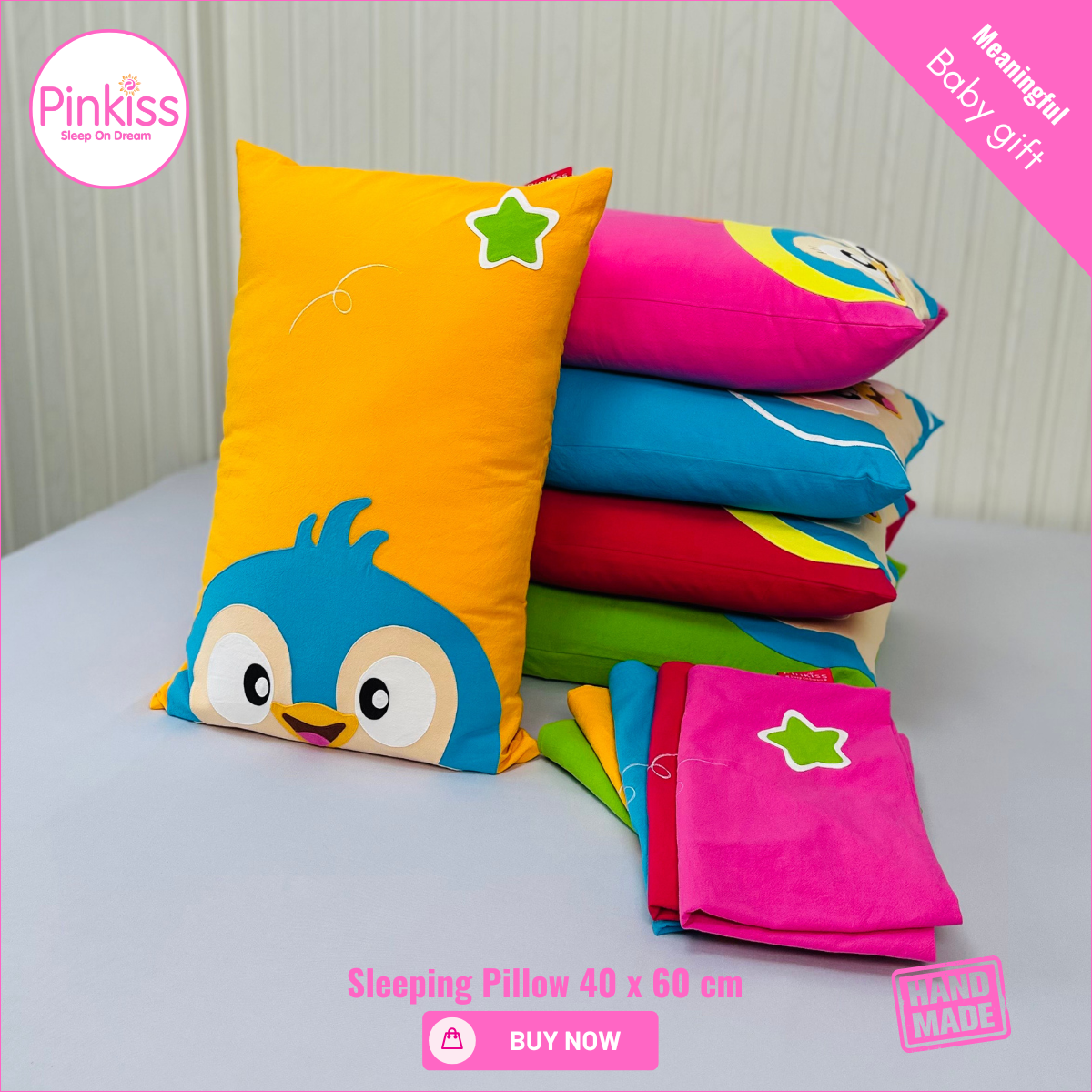 Kids Sleep Pillow – Comfy, Playful & Supportive