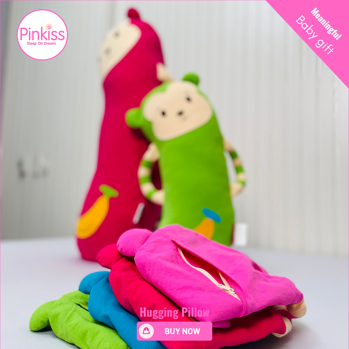 Monkey Hugging Pillow – Soft & Playful Comfort