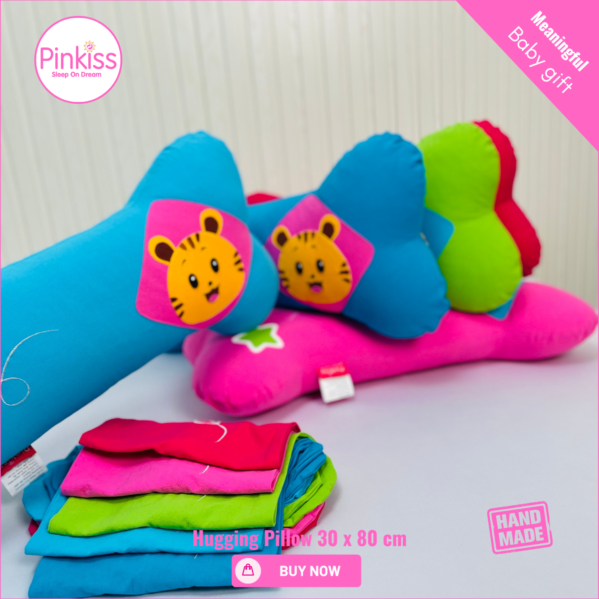 Bone-Shaped Hugging Pillowcase L – 30 x 80 cm
