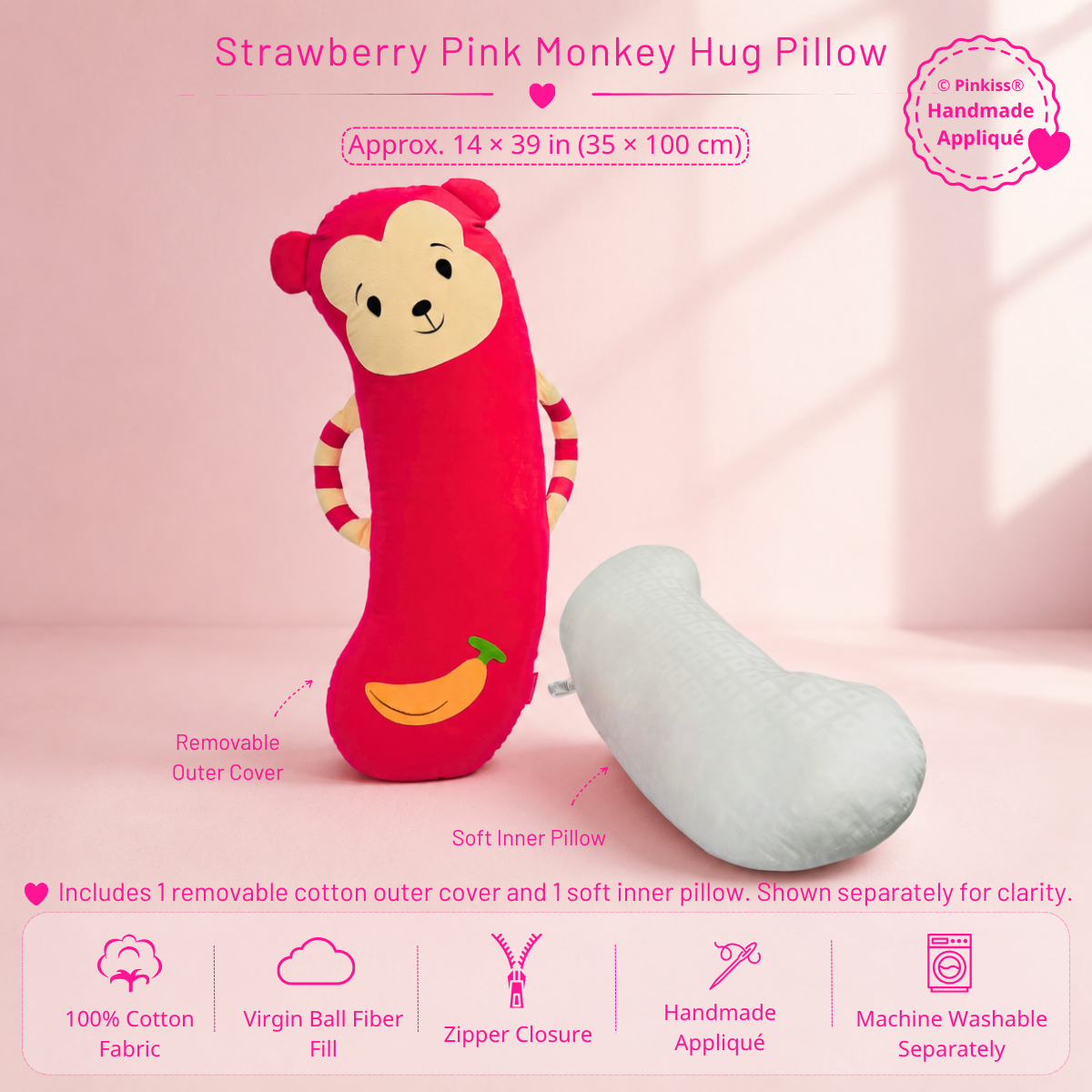 Monkey Hug Pillow