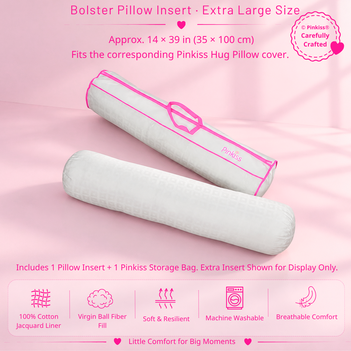 Bolster Pillow Insert – All Sizes