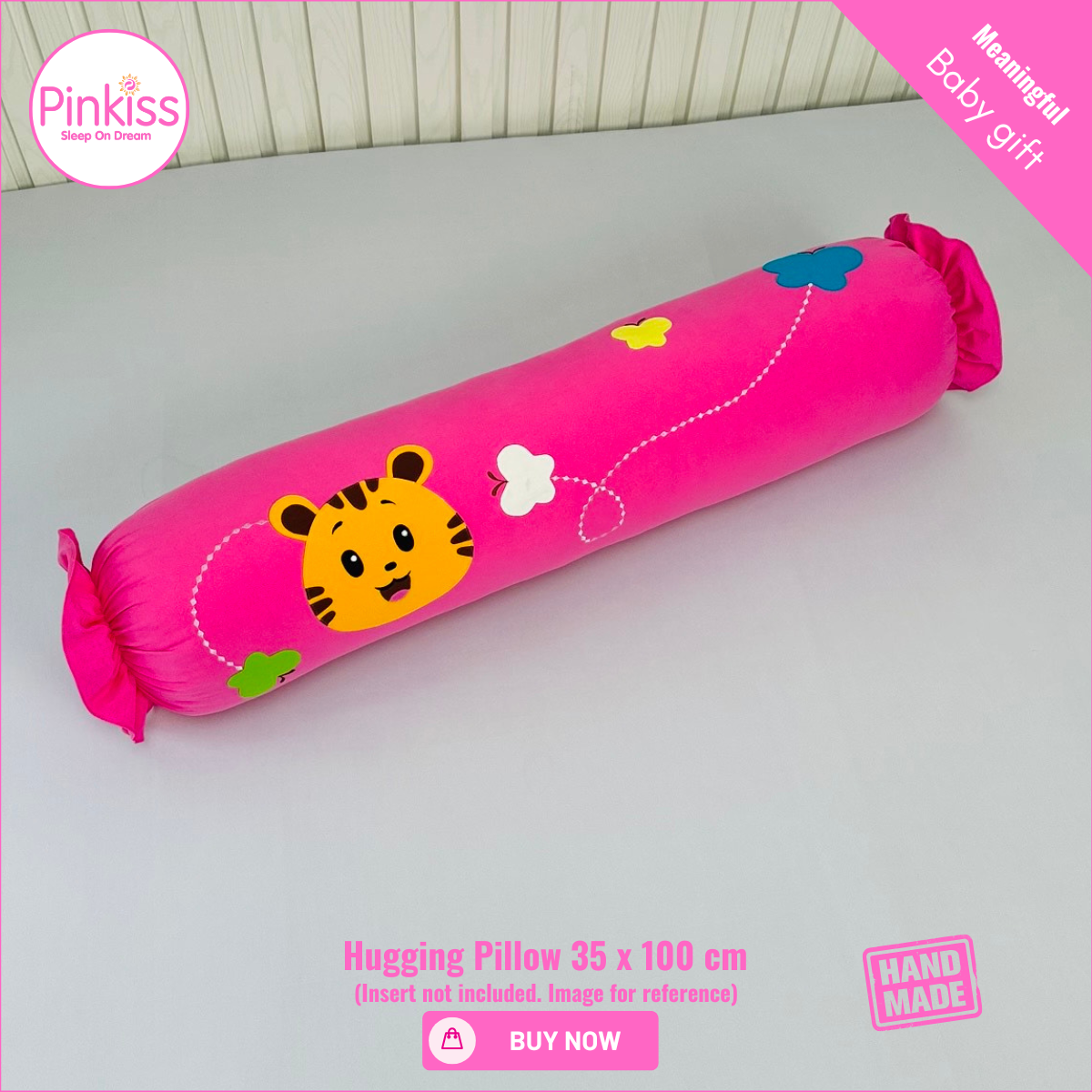 Ruffled Hugging Pillowcase – 35 x 100 cm