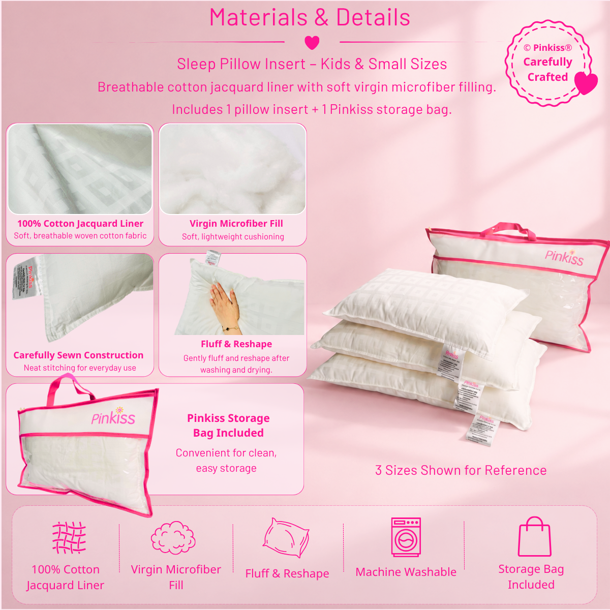 Sleep Pillow Insert – Kids & Small Sizes