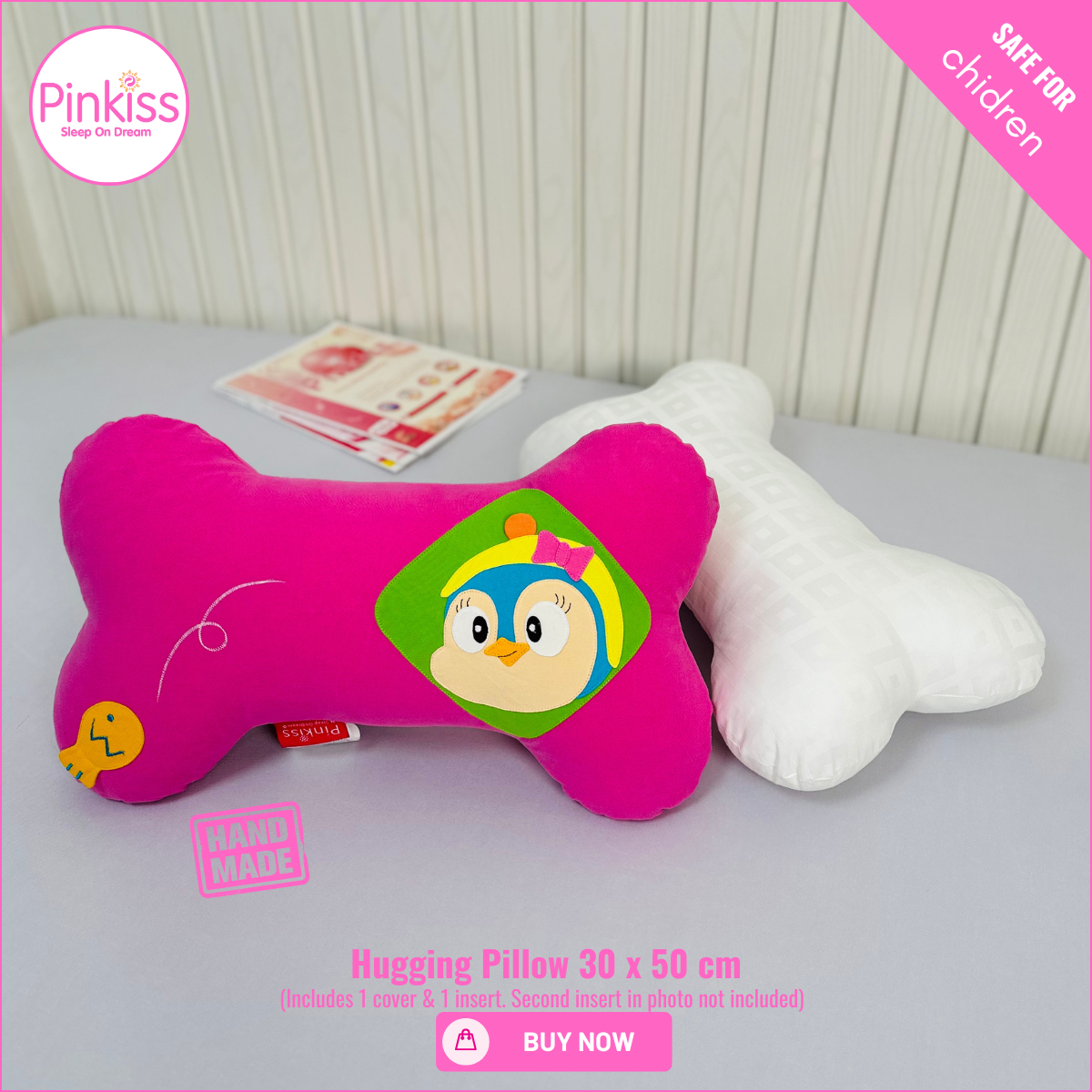 Bone-Shaped Hugging Pillow S – 30 x 50 cm