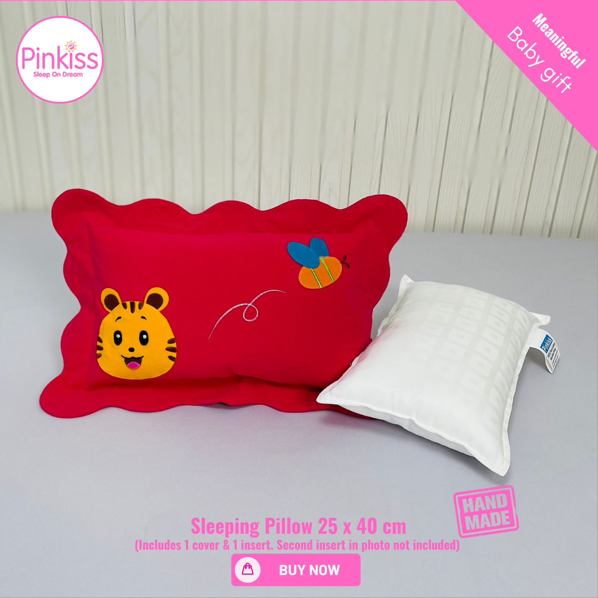 Ruffled Sleeping Pillow 25 x 40 cm