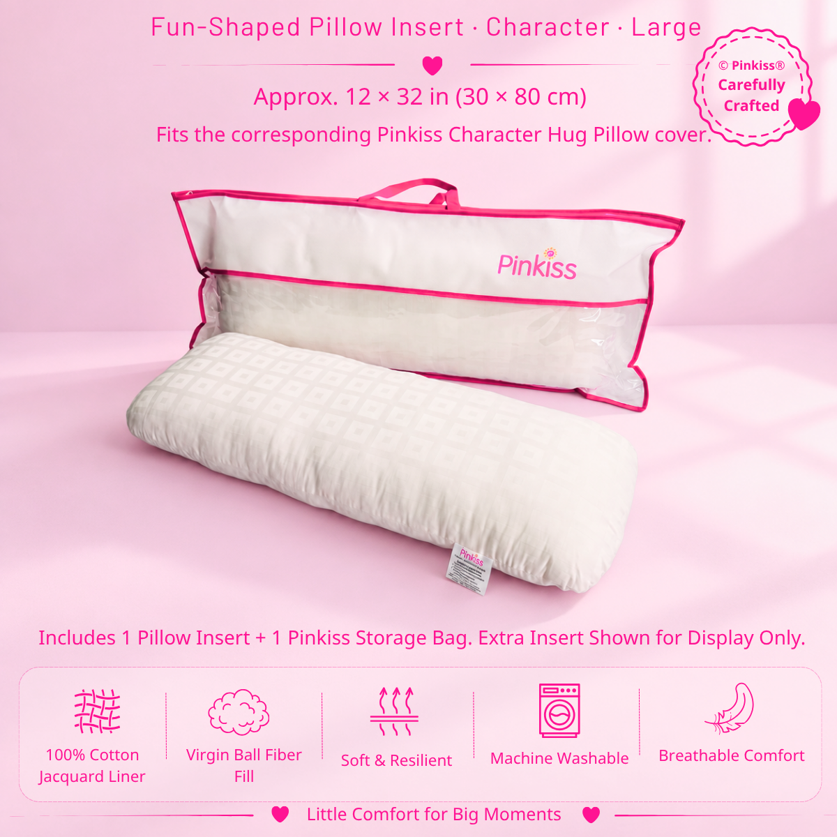 Fun-Shaped Pillow Insert – Growing Kids Sizes