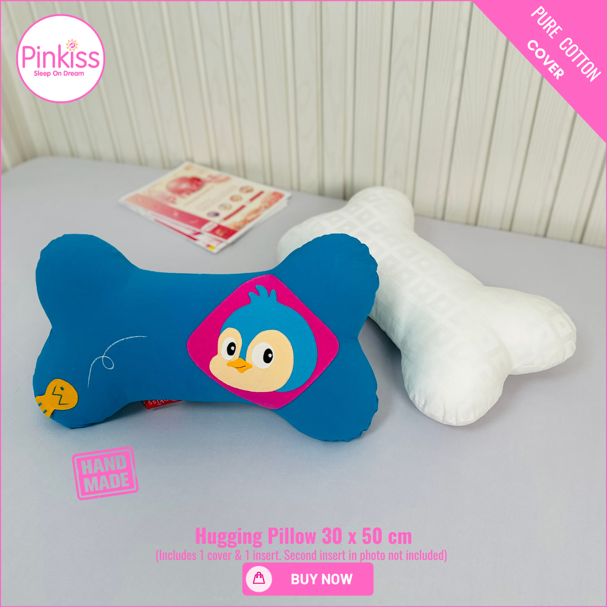 Bone-Shaped Hugging Pillow S – 30 x 50 cm