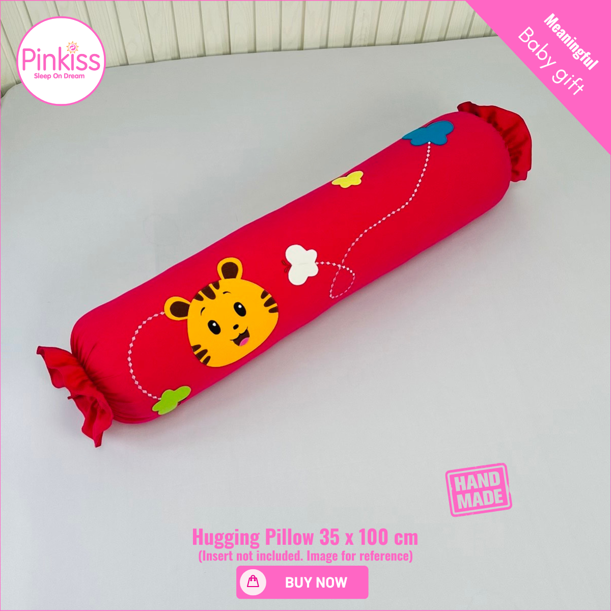 Ruffled Hugging Pillowcase – 35 x 100 cm