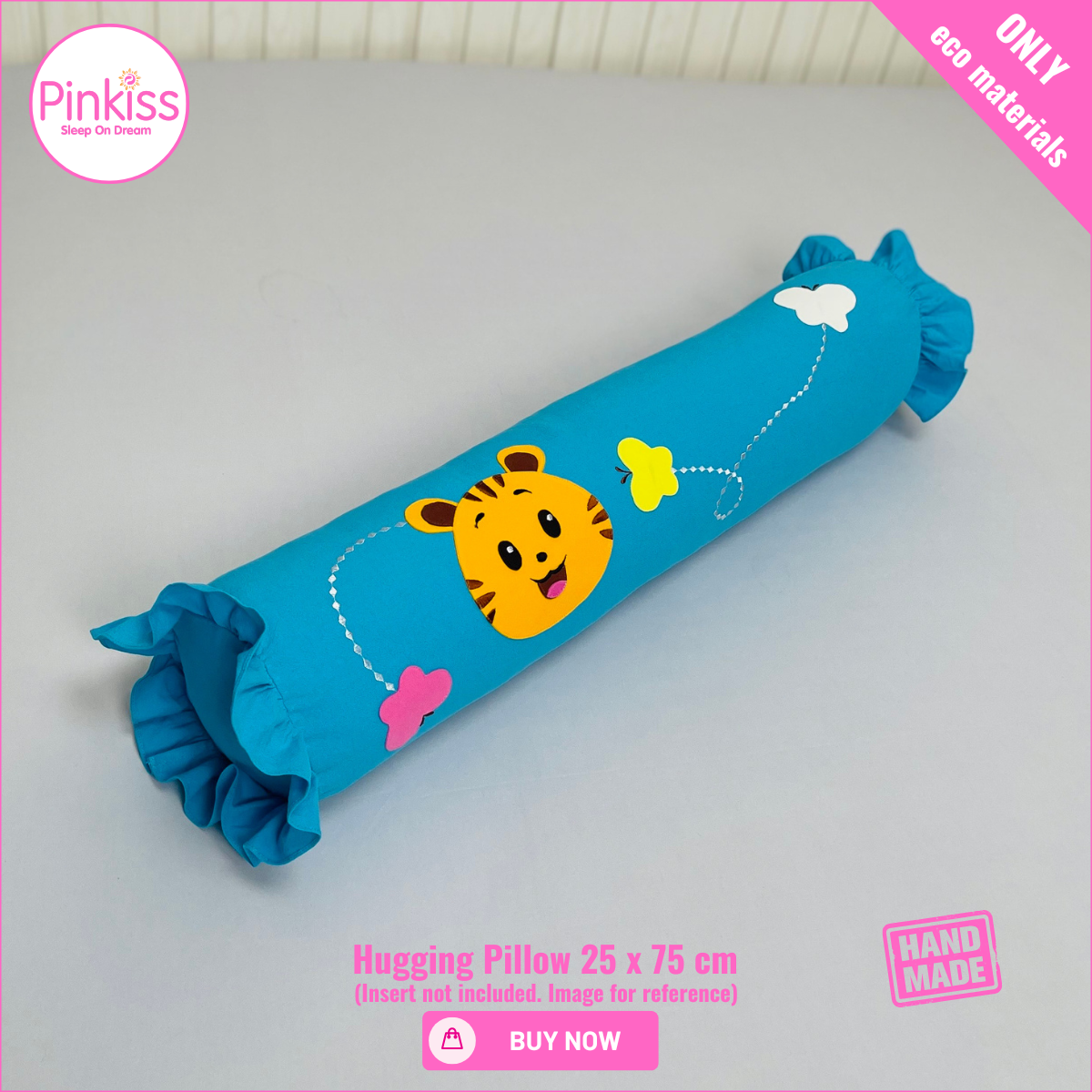 Ruffled Hugging Pillowcase – 25 x 75 cm