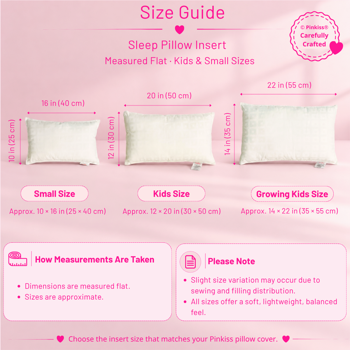 Sleep Pillow Insert – Kids & Small Sizes