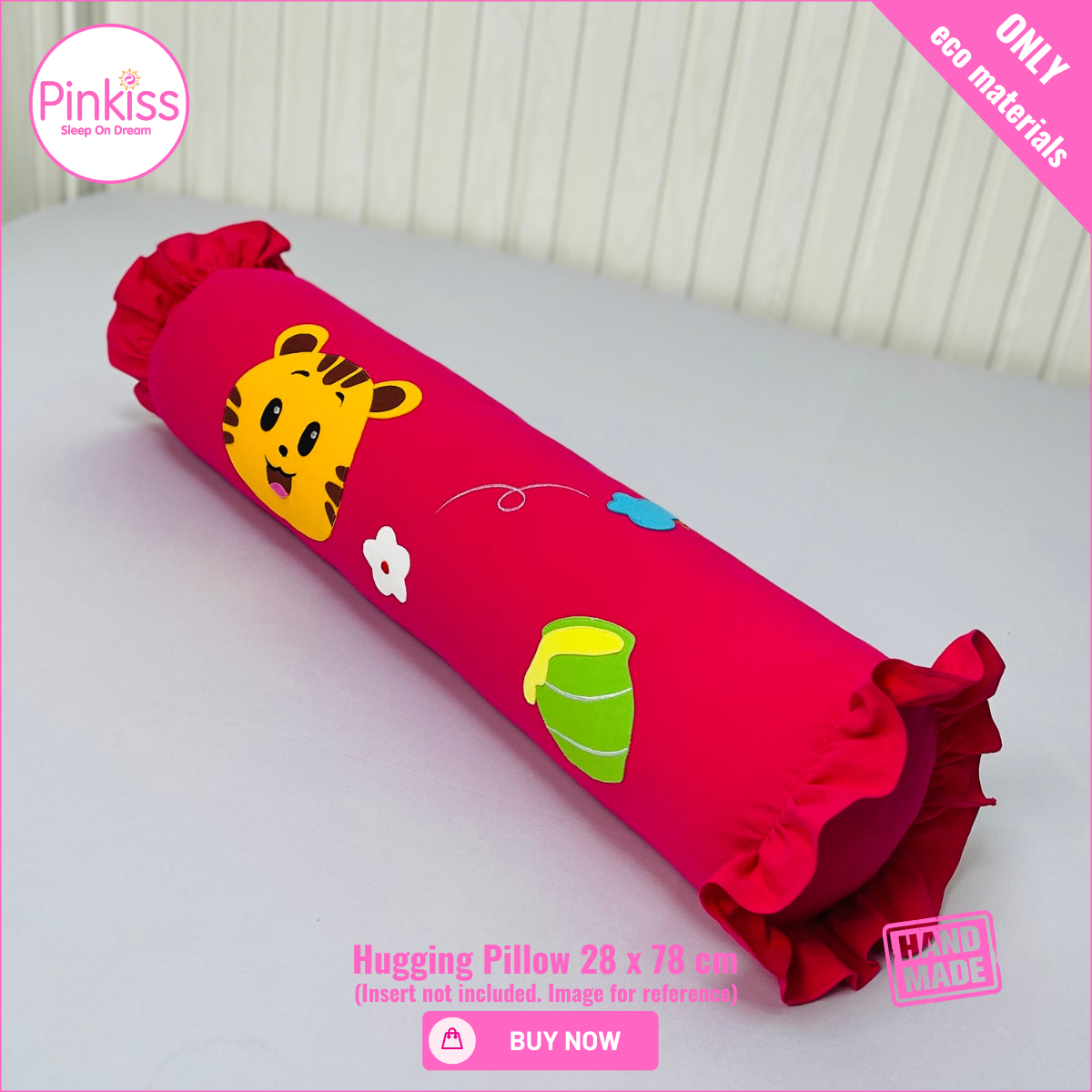Ruffled Hugging Pillowcase – 28 x 78 cm