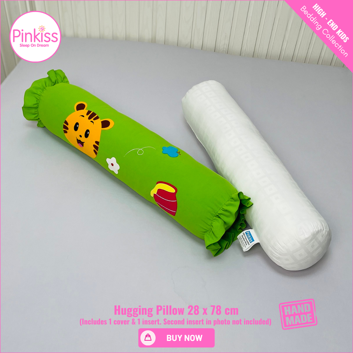 Ruffled Hugging Pillow – 28 x 78 cm