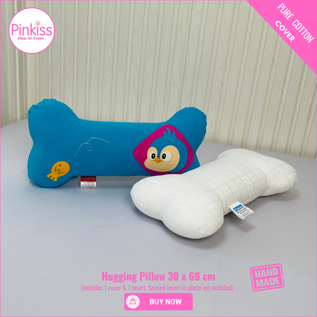 Bone-Shaped Hugging Pillow M – 30 x 60 cm
