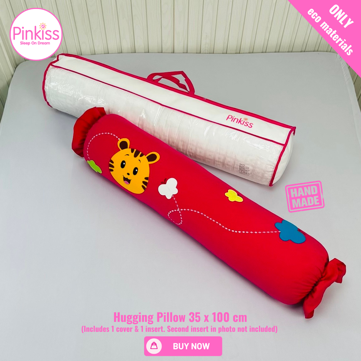 Ruffled Hugging Pillow – 35 x 100 cm
