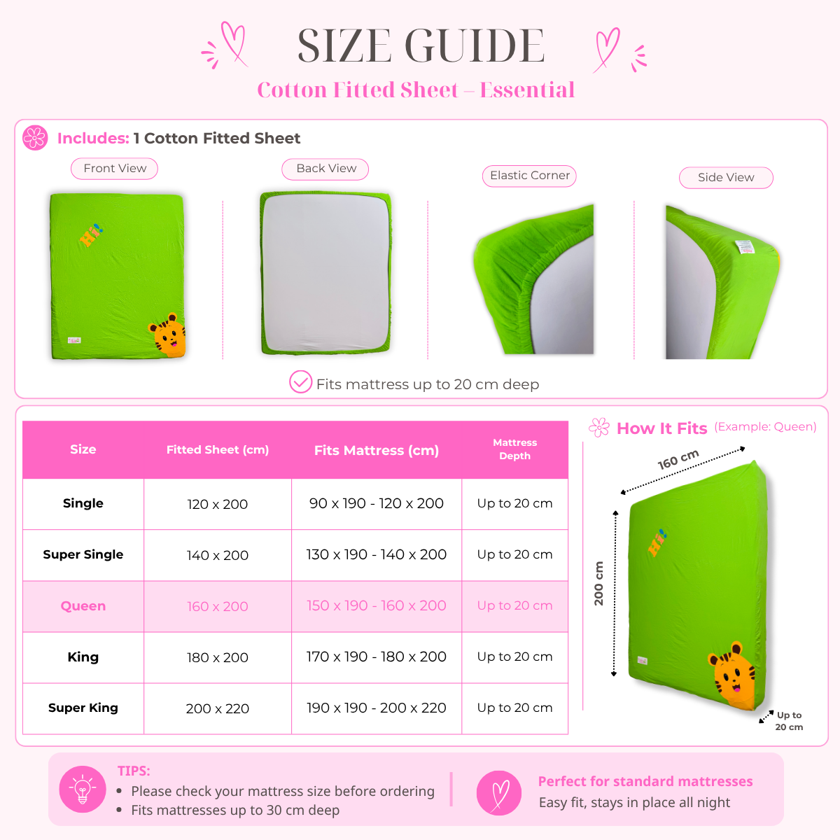 Cotton Fitted Sheet – Essential