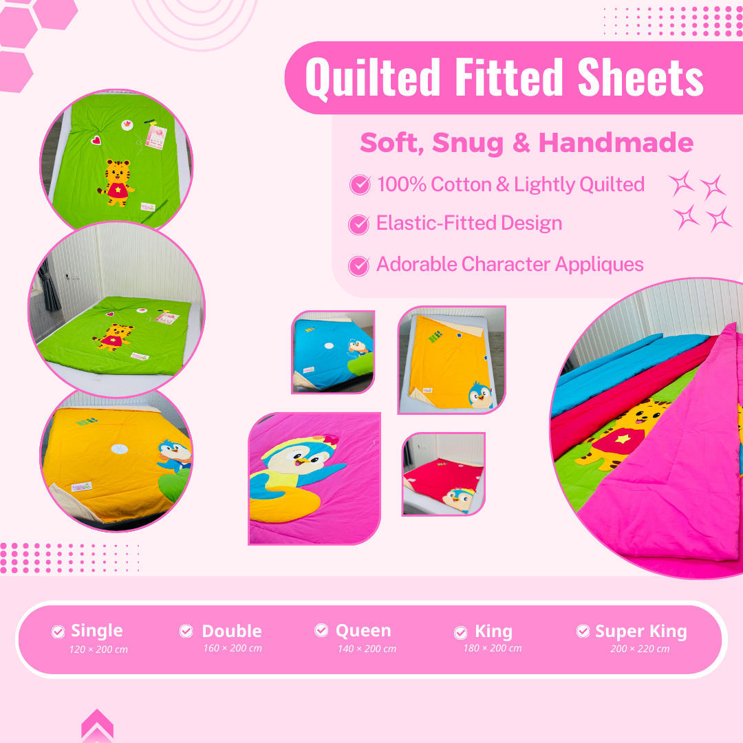 Quilted Fitted Sheets – Soft, Snug & Handmade