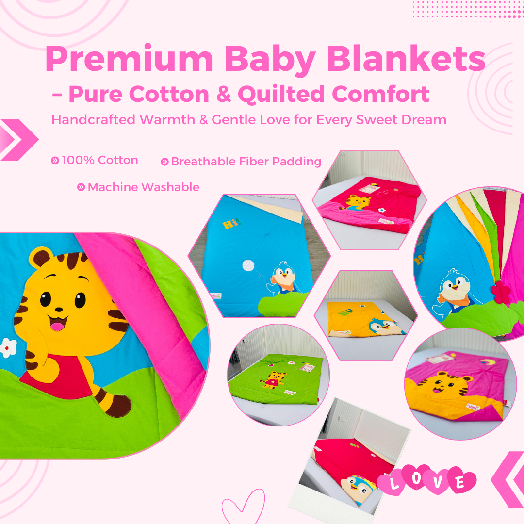 Premium Baby Blankets – Pure Cotton & Quilted Comfort