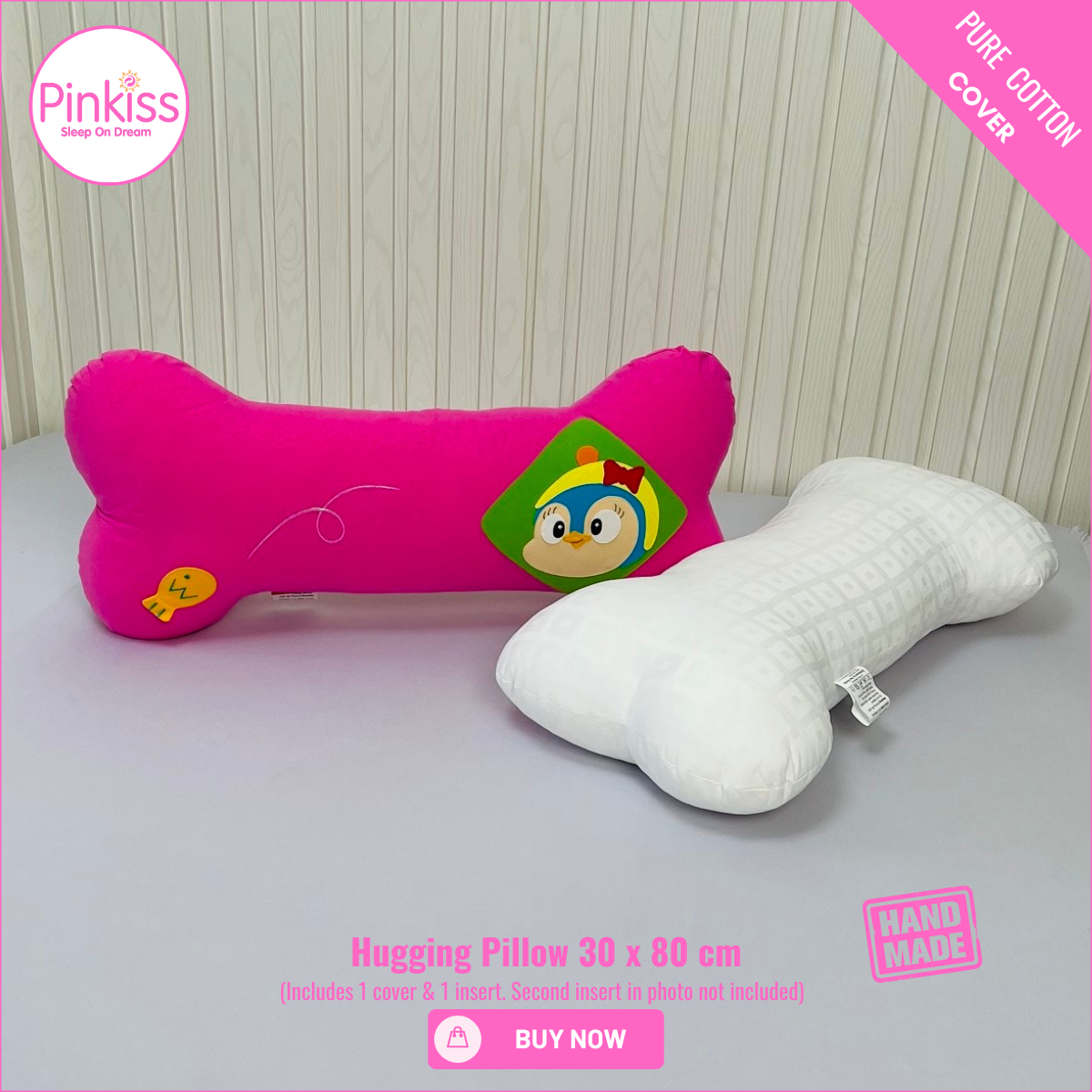 Bone-Shaped Hugging Pillow L – 30 x 80 cm