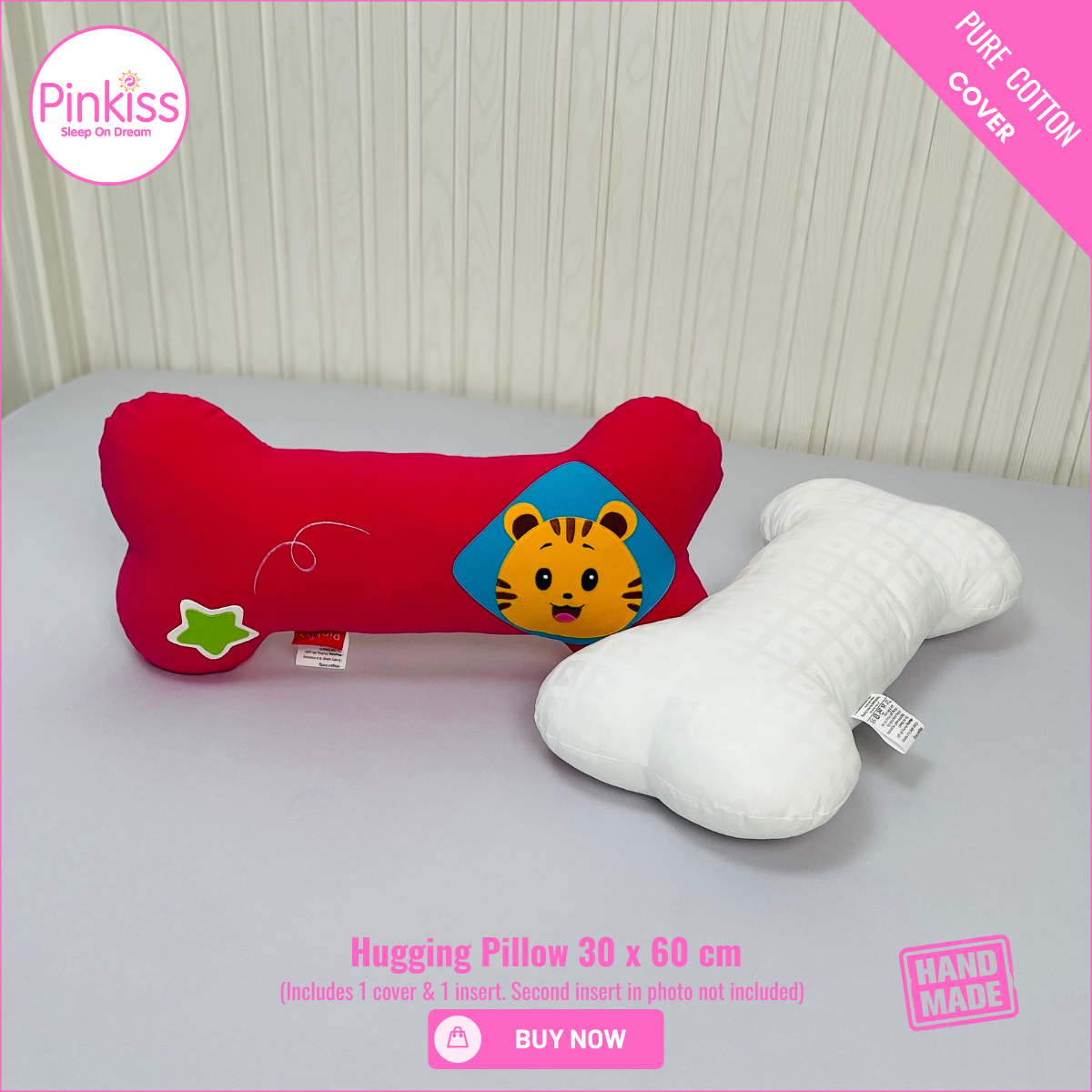 Bone-Shaped Hugging Pillow M – 30 x 60 cm