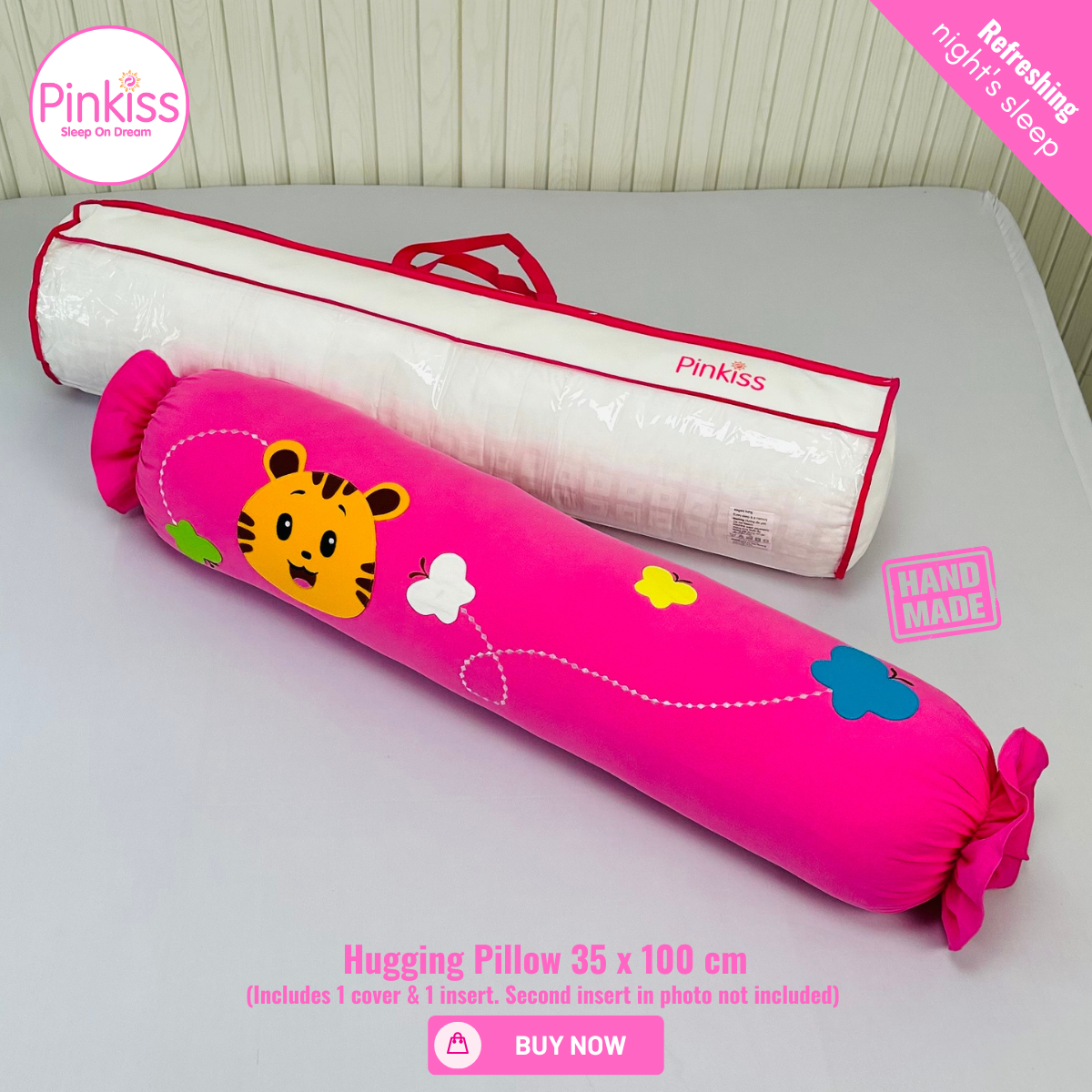Ruffled Hugging Pillow – 35 x 100 cm