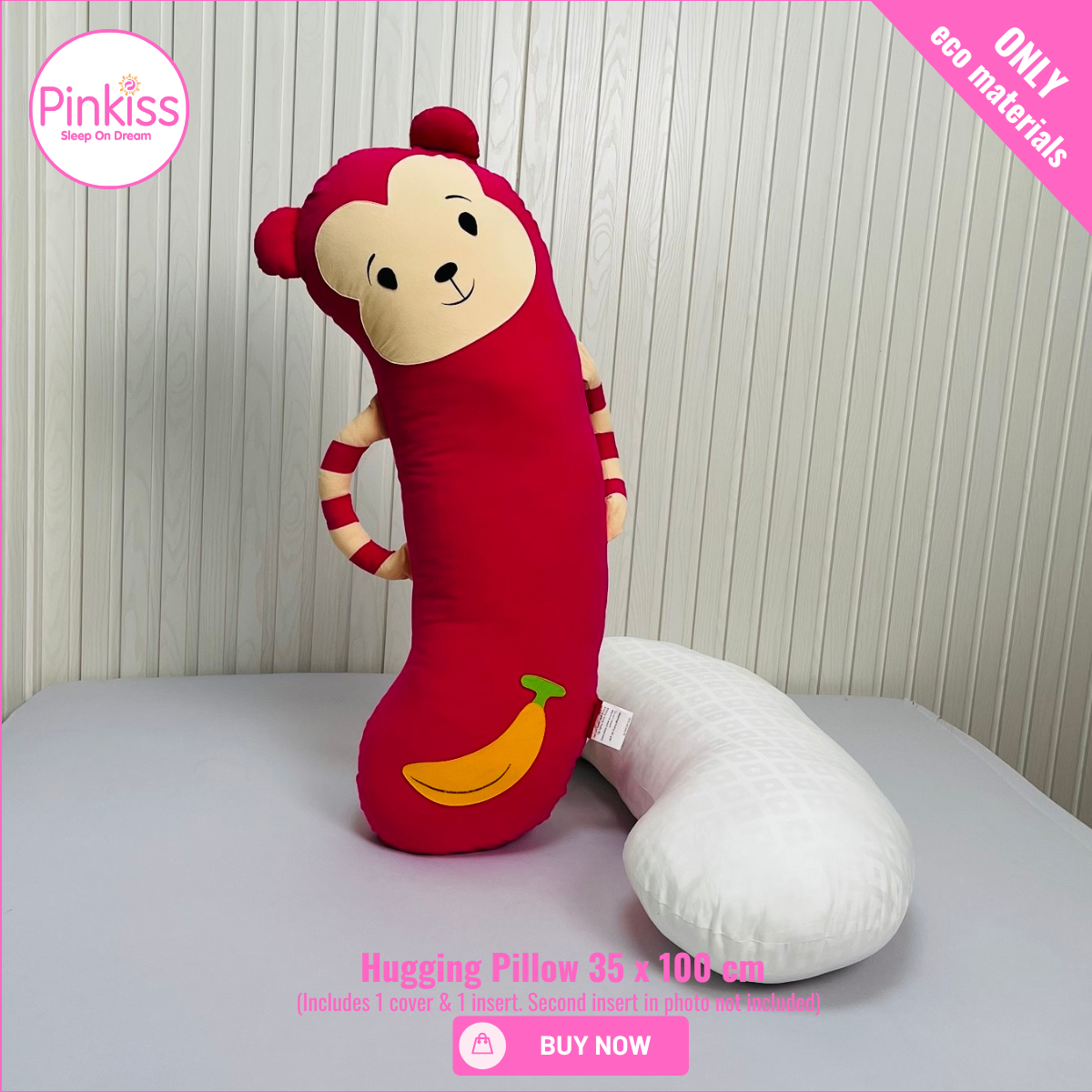 Monkey Hugging Pillow – Soft & Playful Comfort