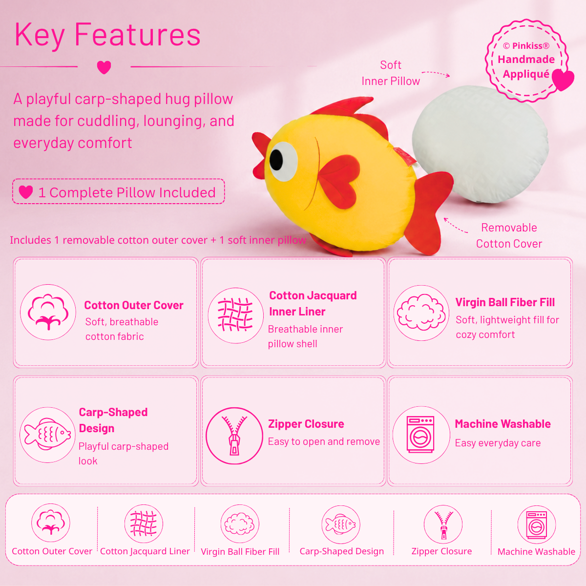 Carp Hug Pillow
