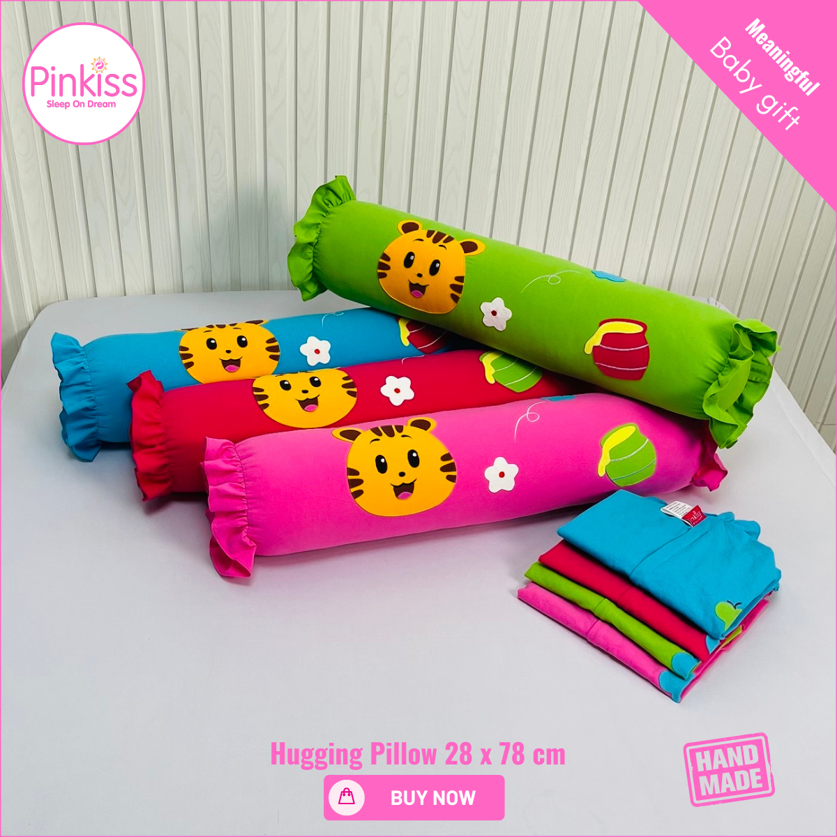 Ruffled Hugging Pillowcase – 28 x 78 cm