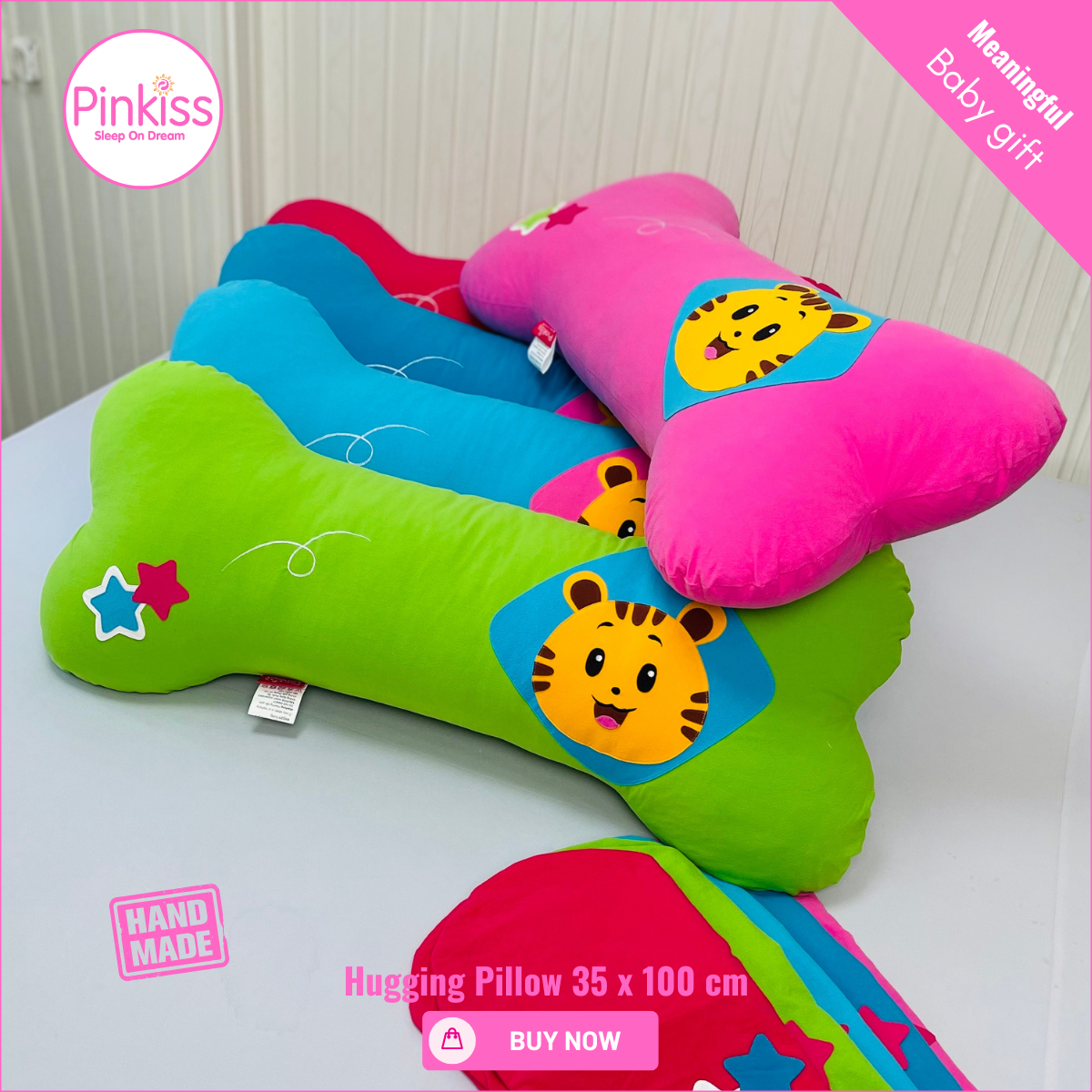Bone-Shaped Hugging Pillowcase XL – 35 x 100 cm