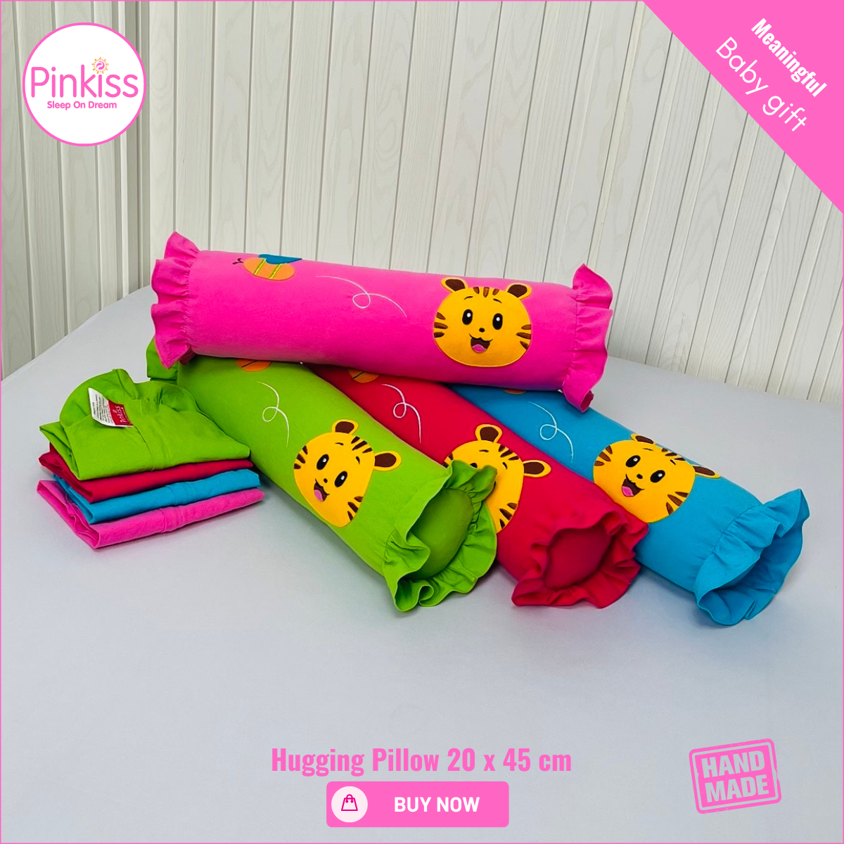 Ruffled Hugging Pillowcase – 20 x 45 cm