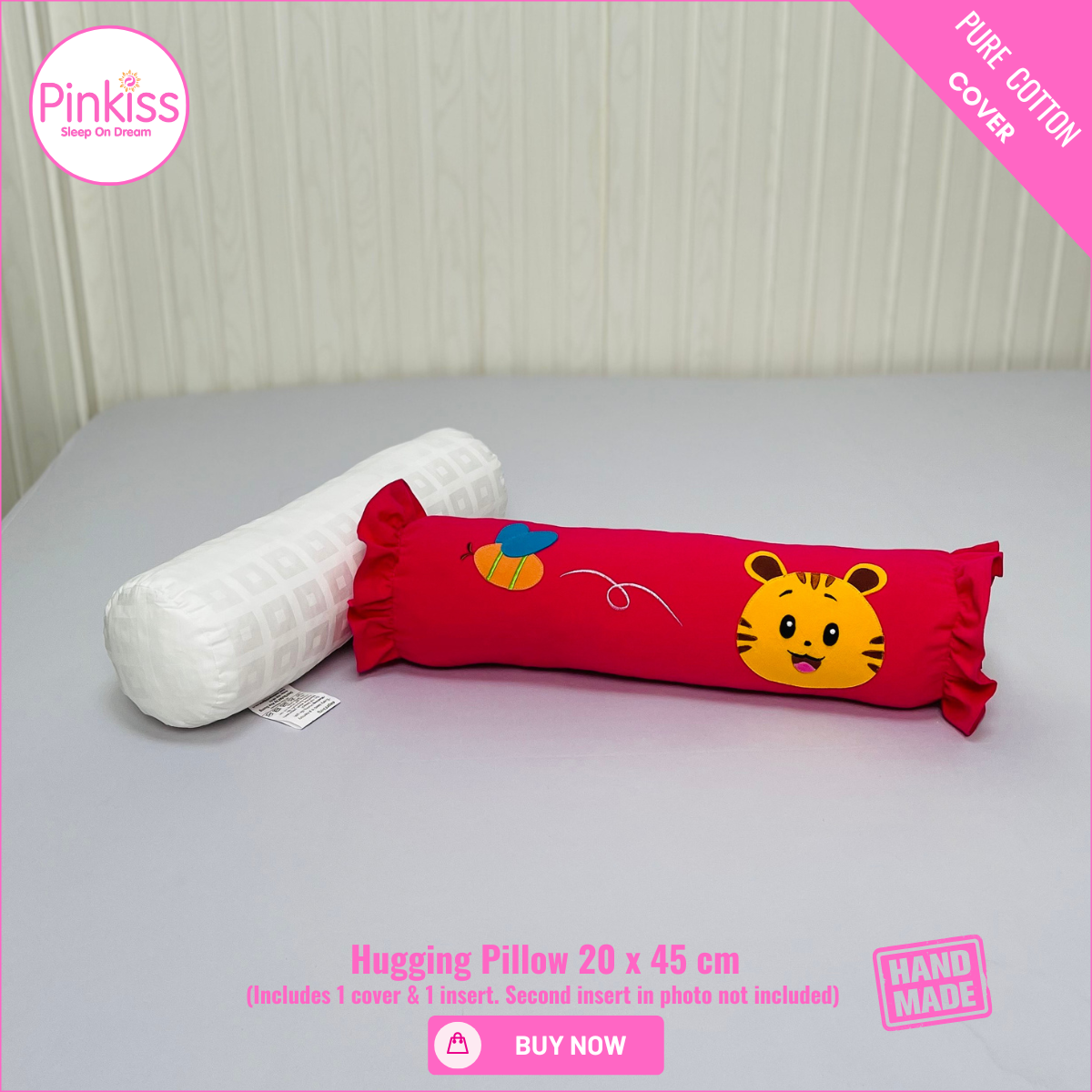 Ruffled Hugging Pillow – 20 x 45 cm