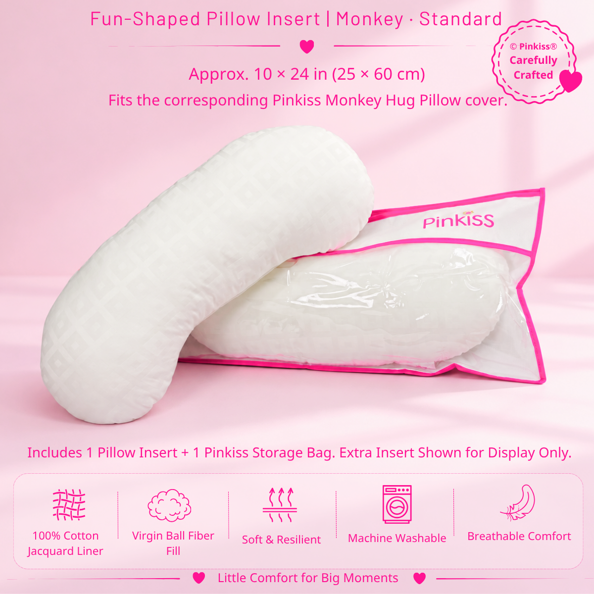 Fun-Shaped Pillow Insert – Small & Kids Sizes